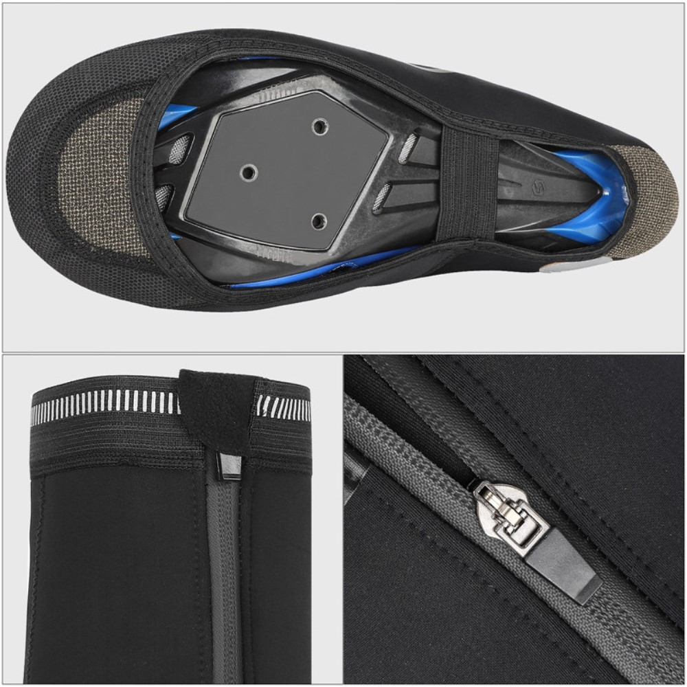 (Gr. M) Thermo Neopren Velo / Motorrad Schuhüberzieher - Schwarz