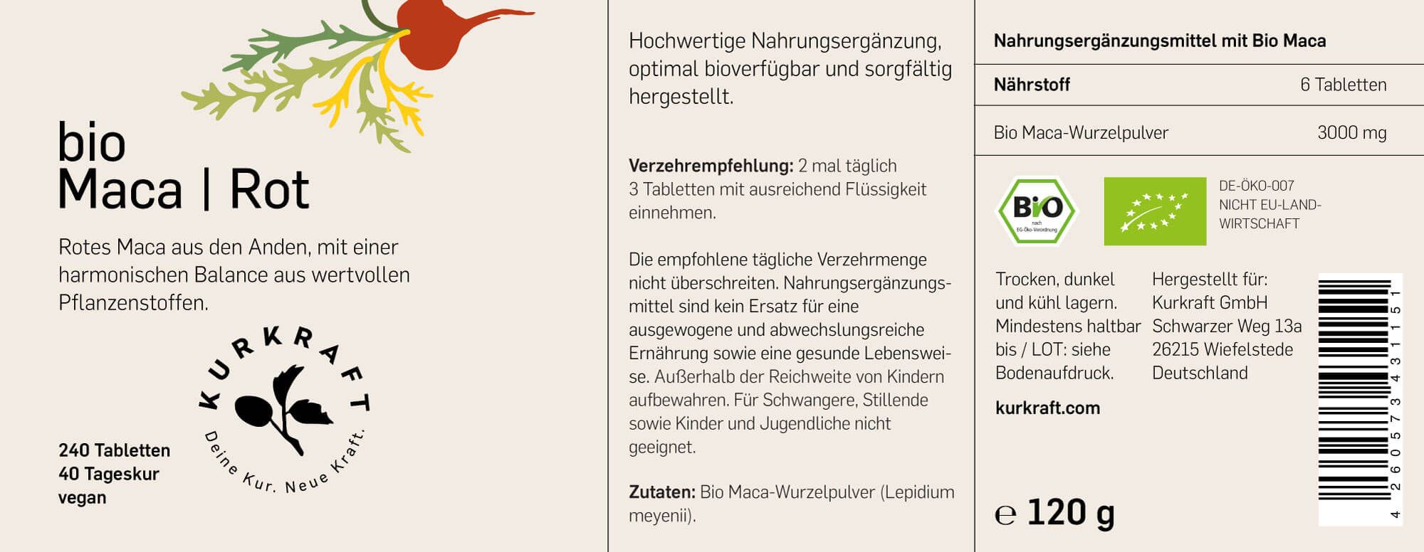 Kurkraft© Bio Maca Rot