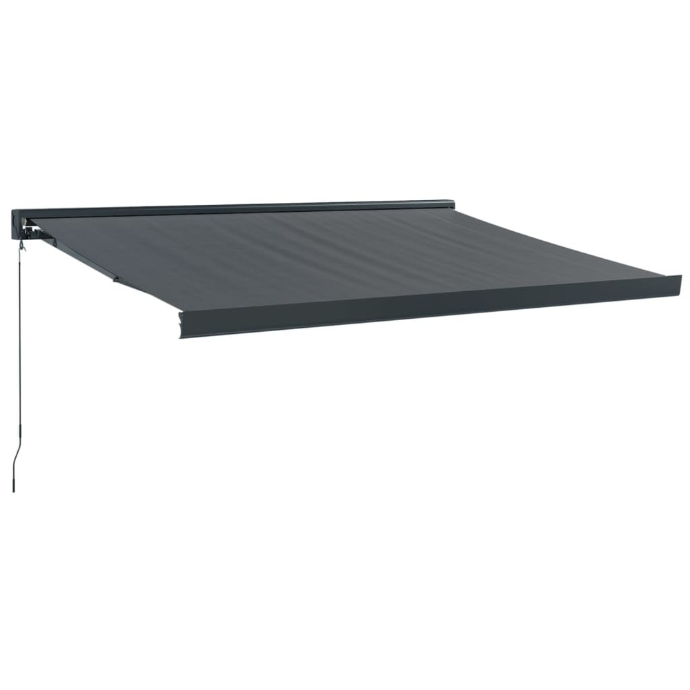 Auvent rétractable anthracite 3x2,5 m tissu et aluminium