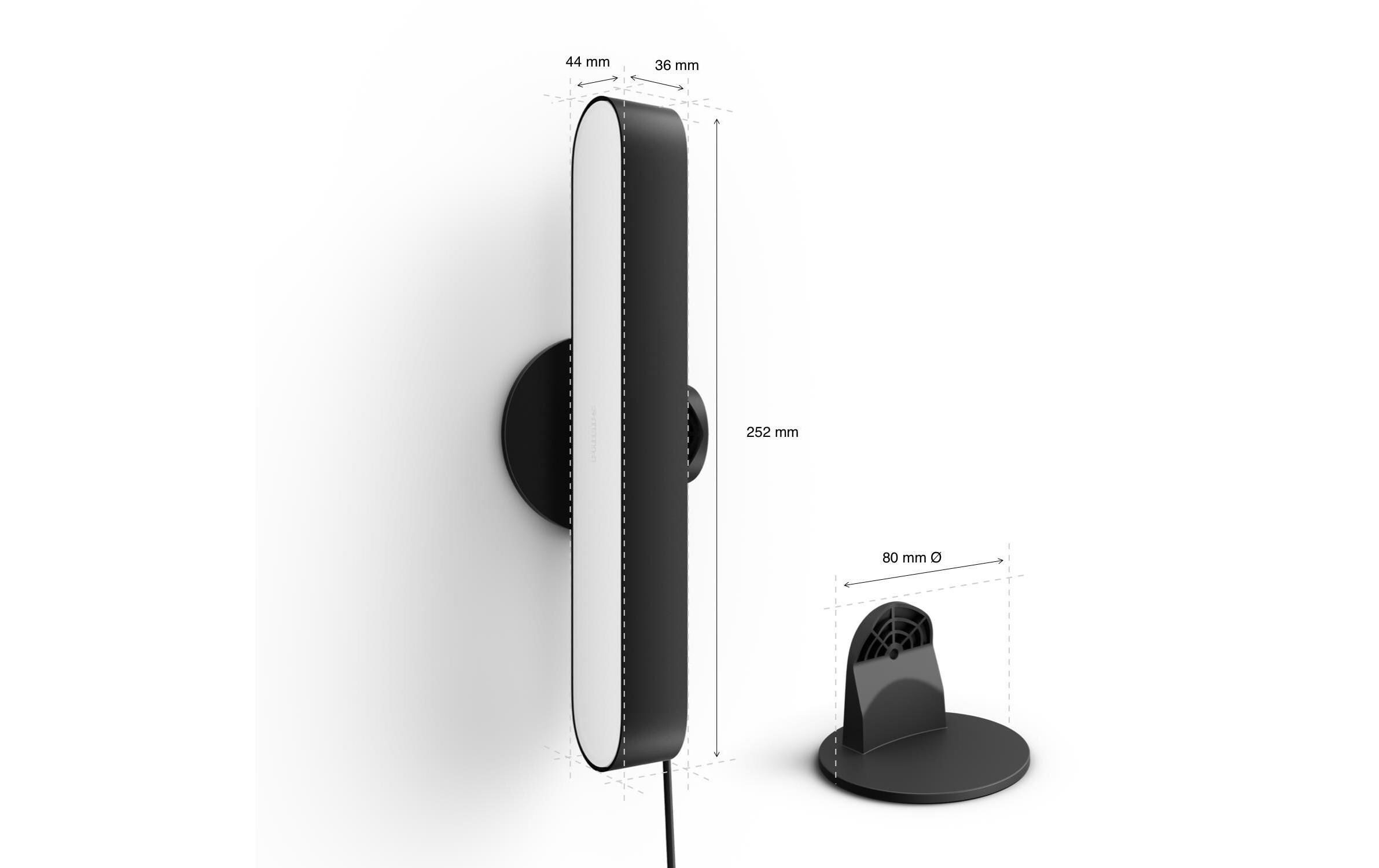 White & Color Ambiance Play Lightbar Basis SchwarzHue Light Bar, Schwarz