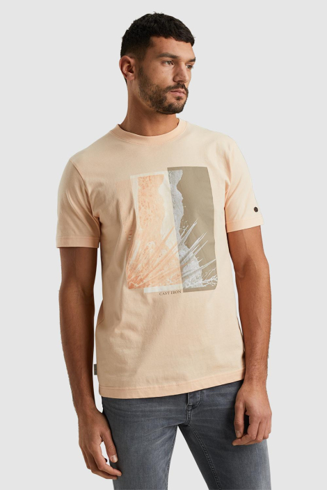 Cast Iron oranje heren t-shirt