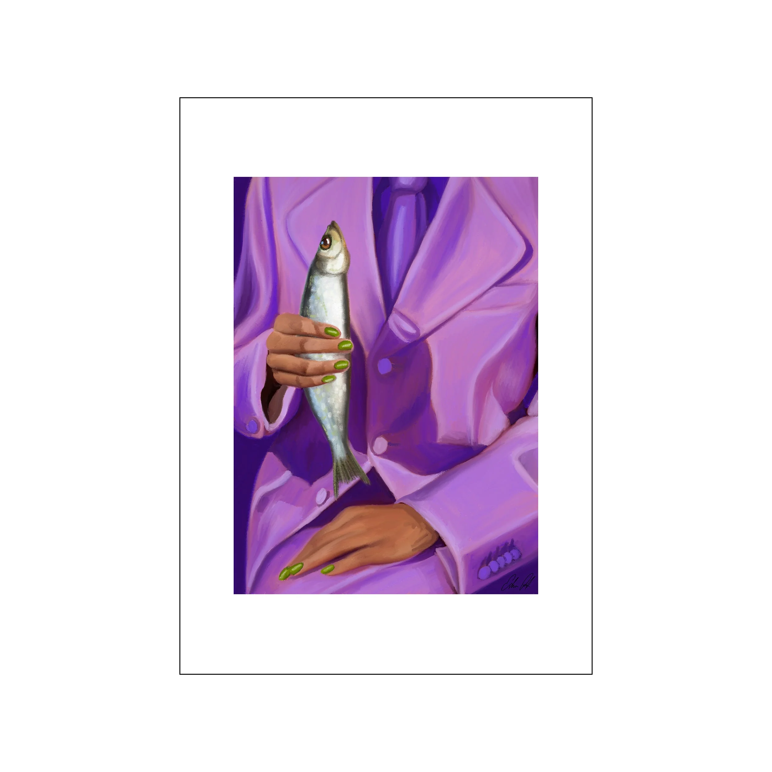 Poster & Frame  The Poster Club x Estelle Graf Eva And Her Fish Friend plakat- 30x40 cm.