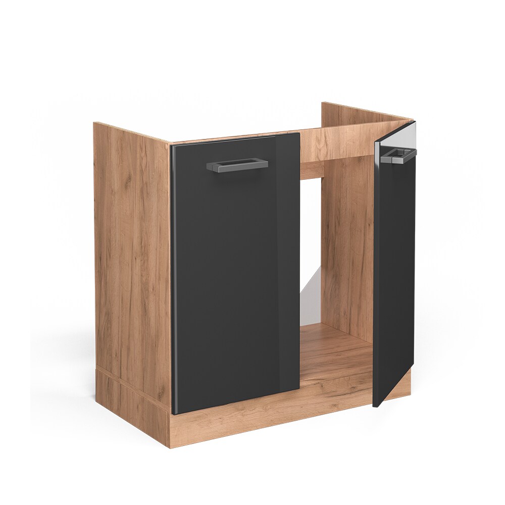 Vicco Spülenunterschrank Küchenschrank Küchenzeile R-Line 80 cm Goldkraft Anthrazit