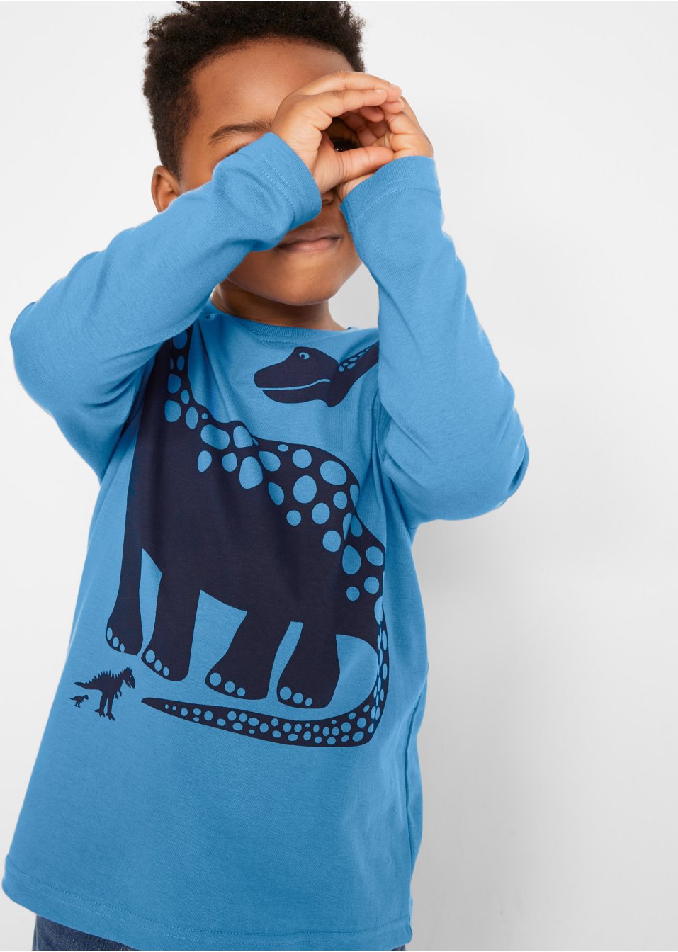 T-shirt manches longues garçon à imprimé dino