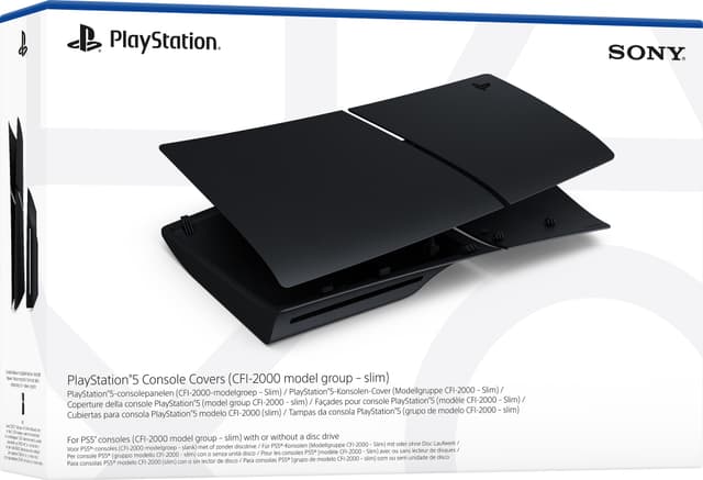 PS5 Slim Standard konsolafdækning (sort)