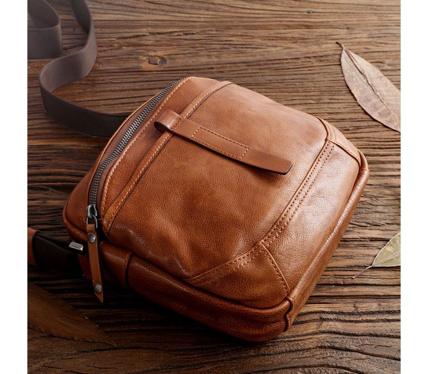 Wavecho - Echte leren crossbodytas