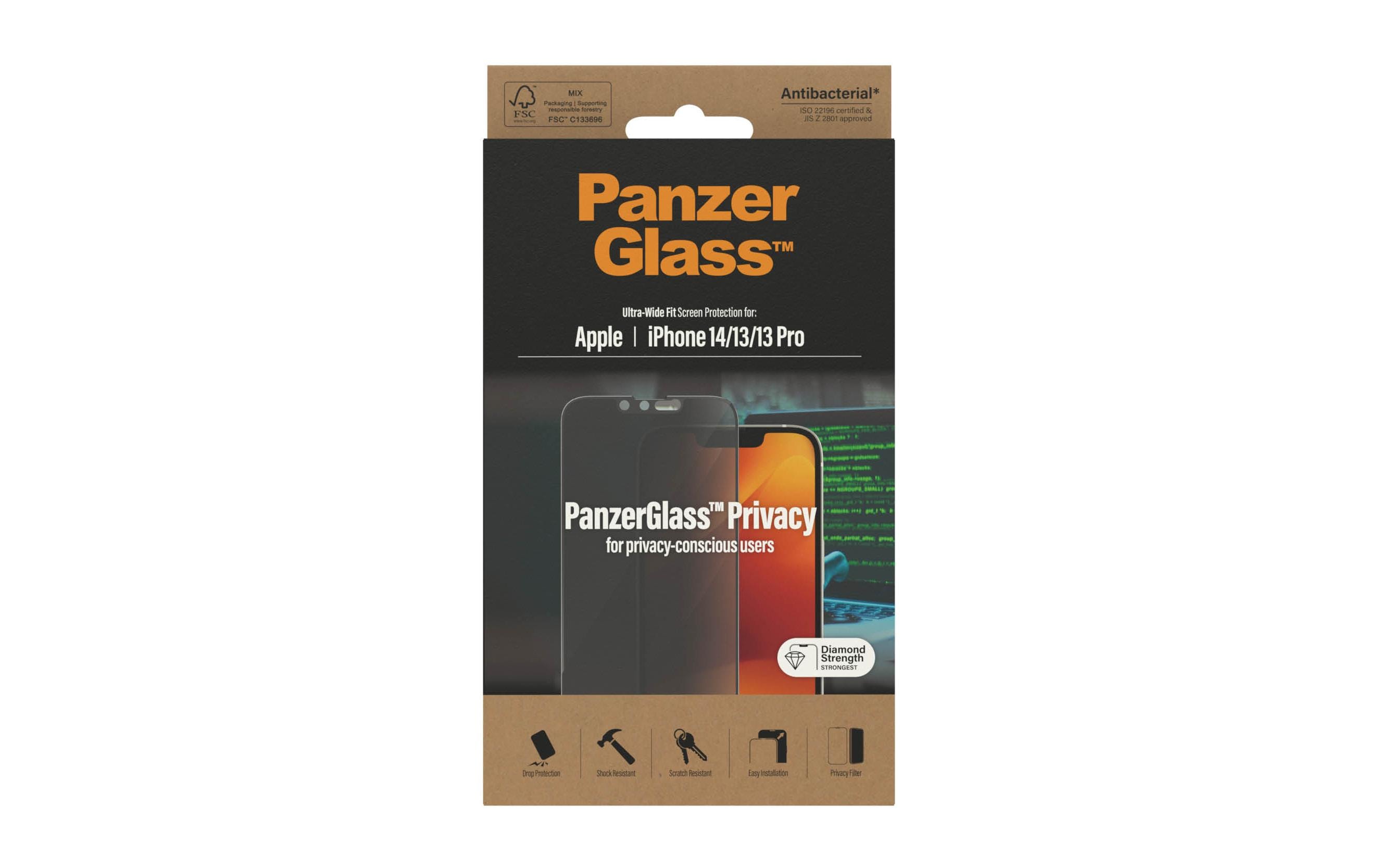Displayschutz Ultra Wide Fit Privacy iPhone 13/13 Pro/14Display-Schutzfolie für das Apple iPhone 14/iPhone 13/iPhone 13 Pro