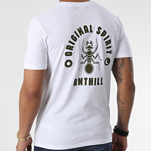 Tee Shirt Original Spirit Blanc Vert Kaki