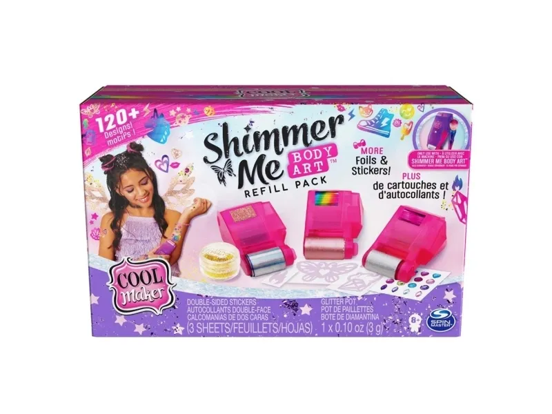 Cool Maker Shimmer Me Body Art Refill w. 3 rollers