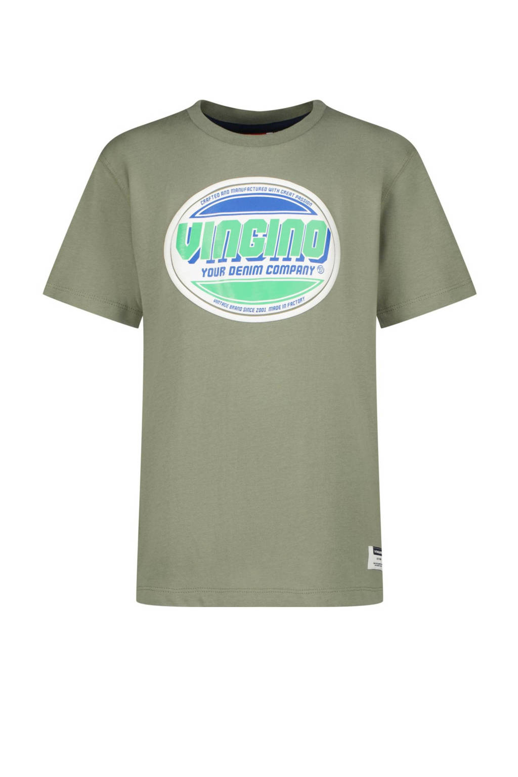 Vingino T-shirt Hon met logo olijfgroen