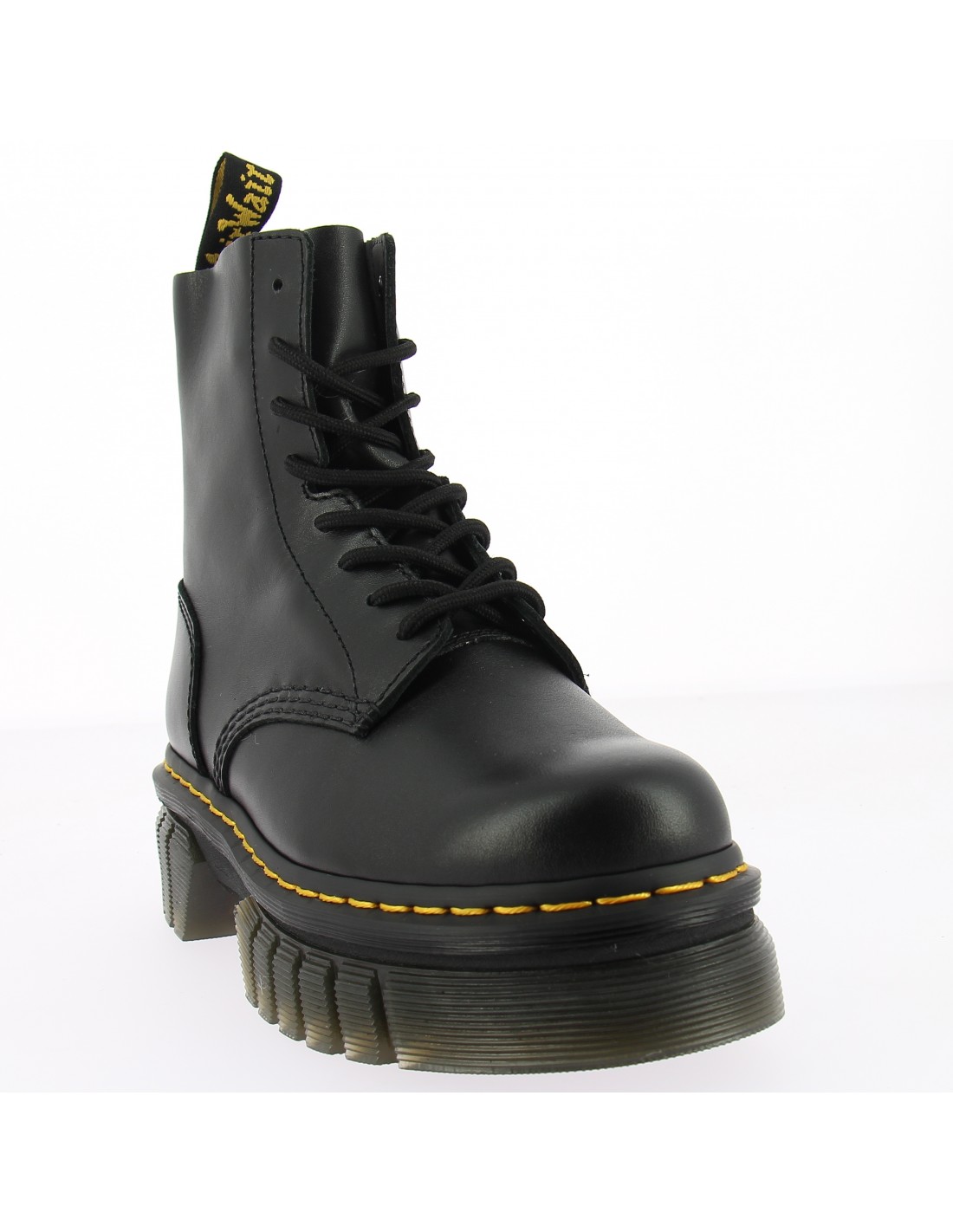 dr martens boots compensées femme audrick 8-eye cuir noir