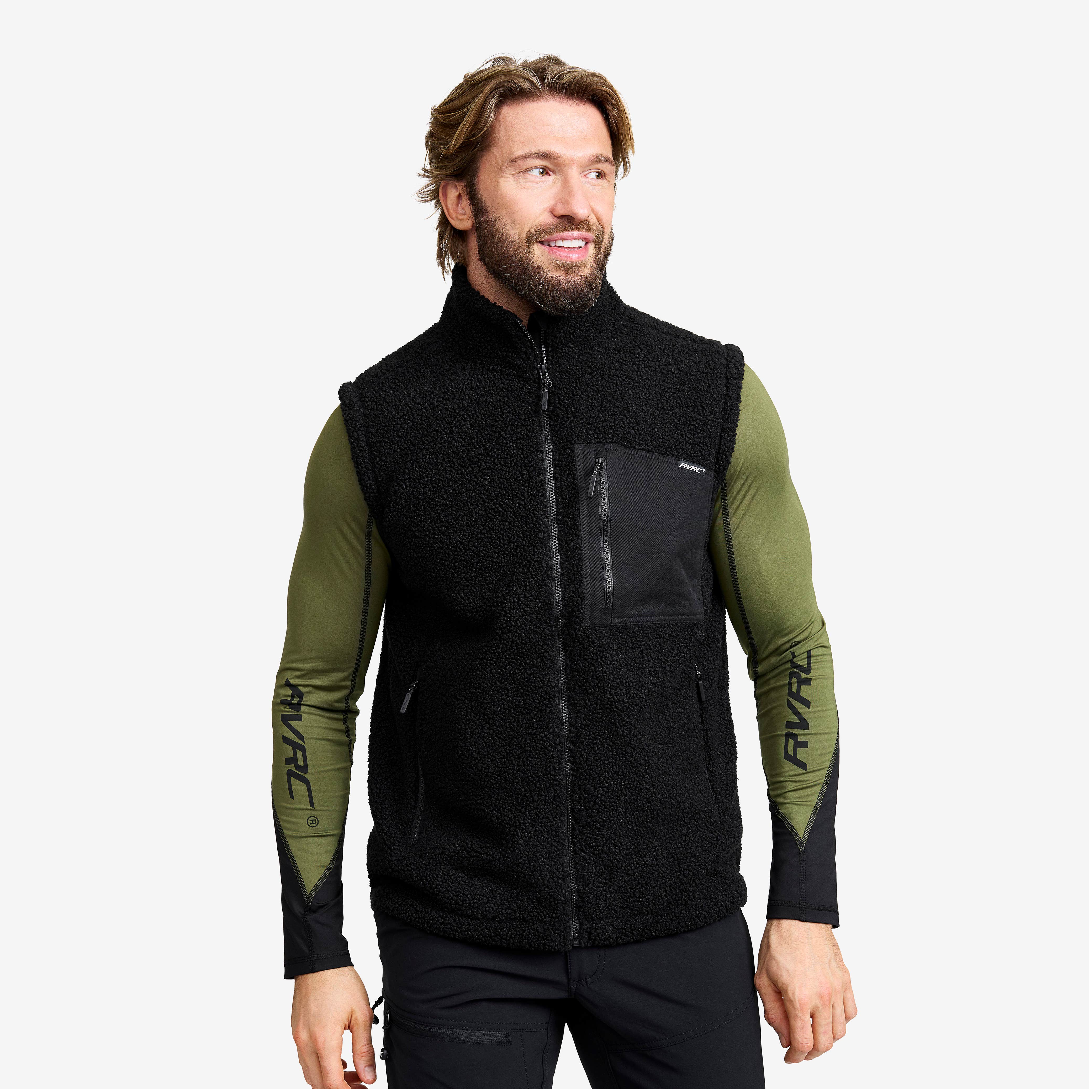 Bigfoot Pile Vest Herre Jetblack