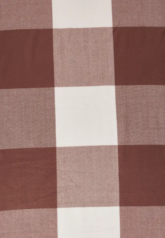 Schal mit Karomuster - light glowy brown