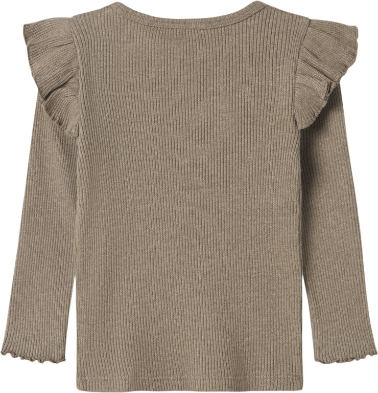 Lil' Atelier NMFSOPHIA SNI LS SLIM TOP LIL Shitake