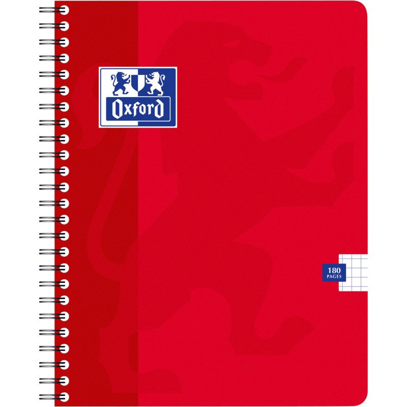 Cahier spirale Oxford Office 17 x 22 cm - petits carreaux - 180 pages