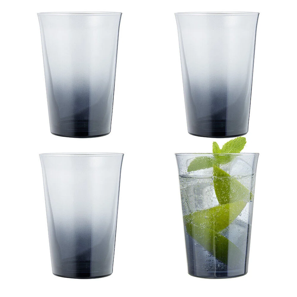 Verre à eau fumé noir 29cl x4