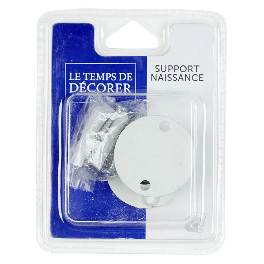 Support naissance pour tringle x2 blanc métal
