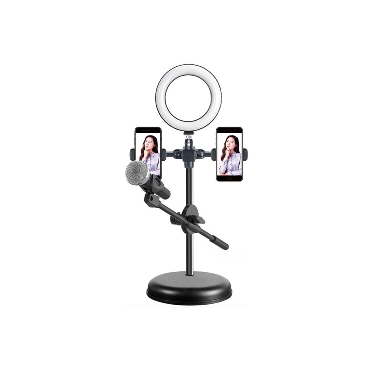 LED-lys 16 cm med stativ + mobil- og mikrofonholder