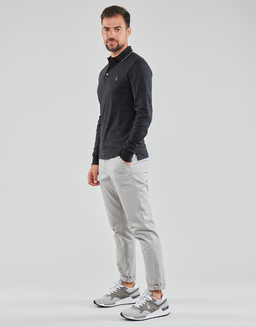 Polo Ralph Lauren - K224SC53C-LSKCSLM1-LONG SLEEVE-POLO SHIRT Negro / China / Negro / Heather