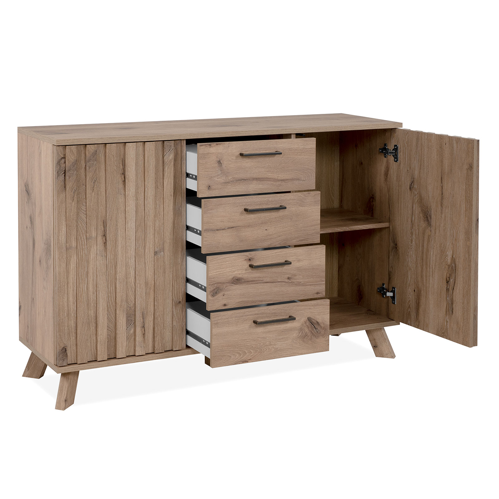 Kommode WELLINGTON - Schwedeneiche - 127 cm breit