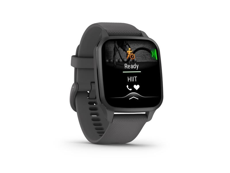 GARMIN GPS-Sportuhr Venu Sq2 Dunkelgrau/Schiefergrau GPS Fitness-Smartwatch