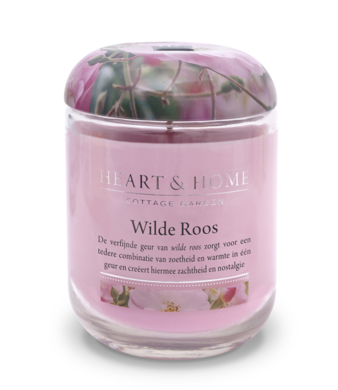 Heart & Home Grote Geurkaars - Wilde Roos 1st