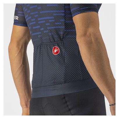 Maillot Manches Courtes Castelli Insider Bleu