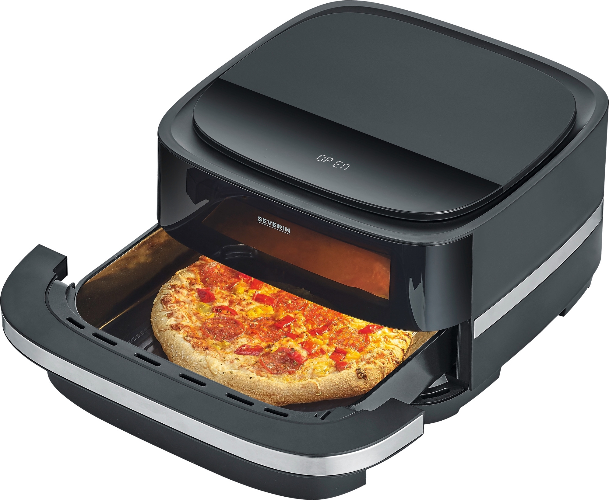 Severin FR 2464 Pizza-Heißluftfritteuse 2100 W Schwarz