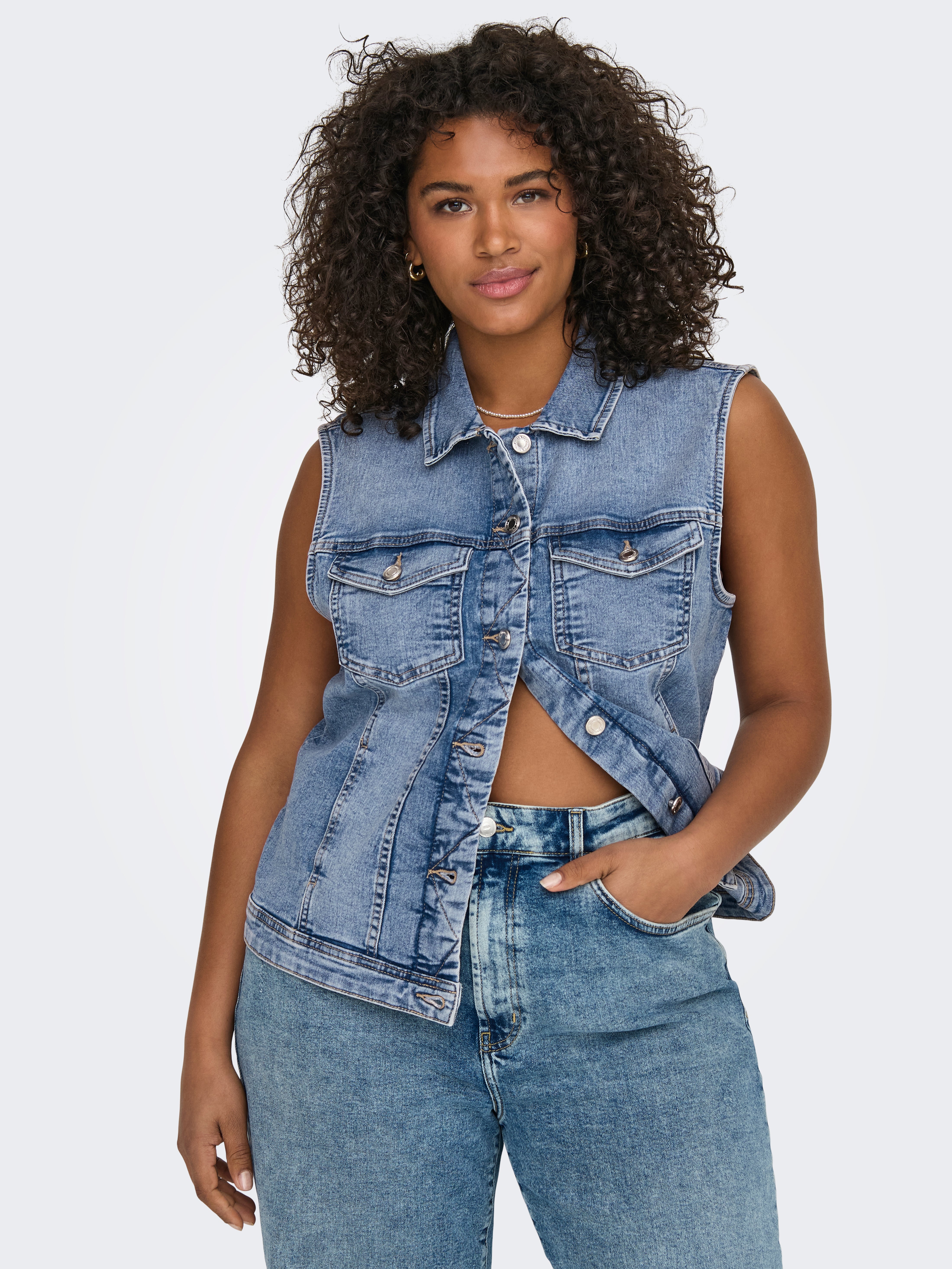 CARWESPA Jeansweste Light Blue Denim