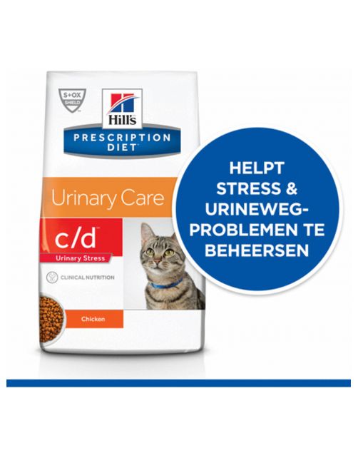 Hill's Prescription Diet C\/D Urinary Stress Urinary Care Zak Kip - Kattenvoer