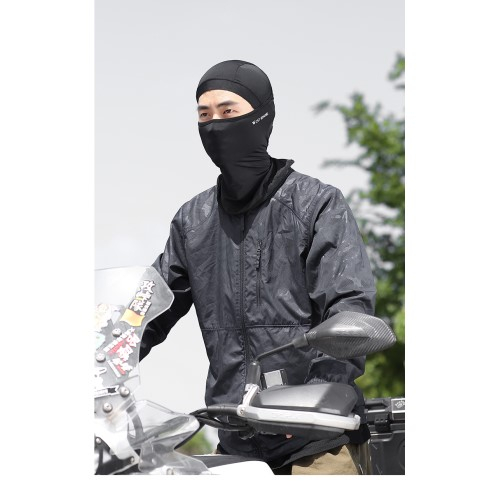 Atmungsaktive Ski Sturmhaube Motorrad Halstuch Kälte   UV Gesichts Schutzmaske - Schwarz