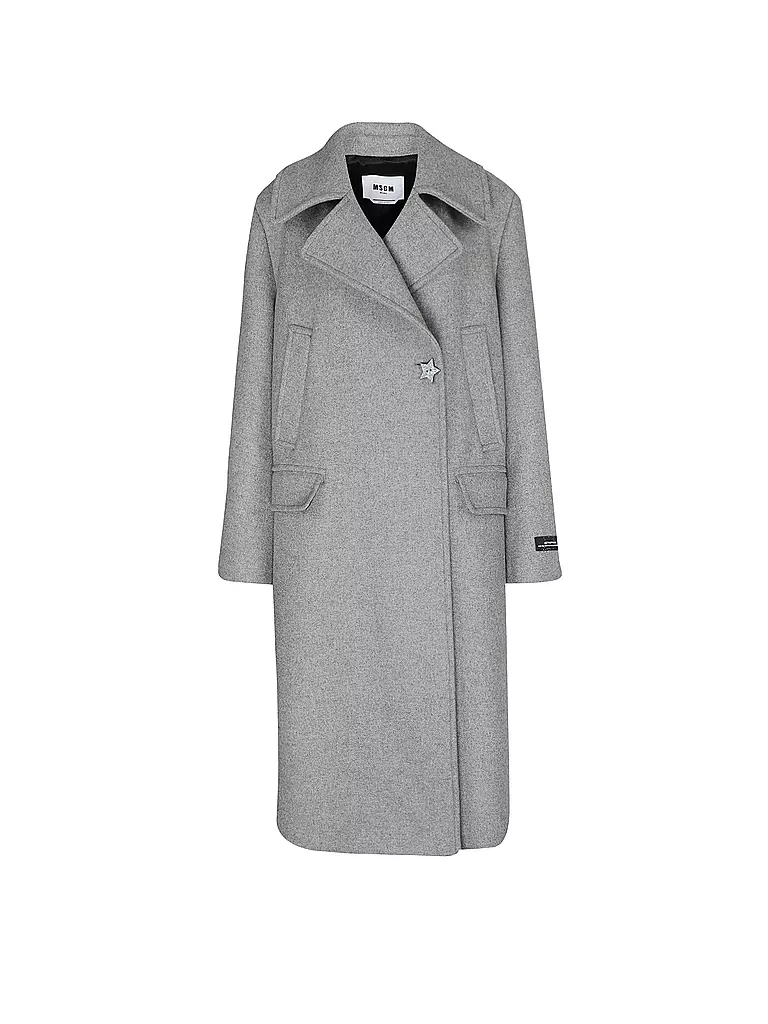 MSGM Wollmantel  grau