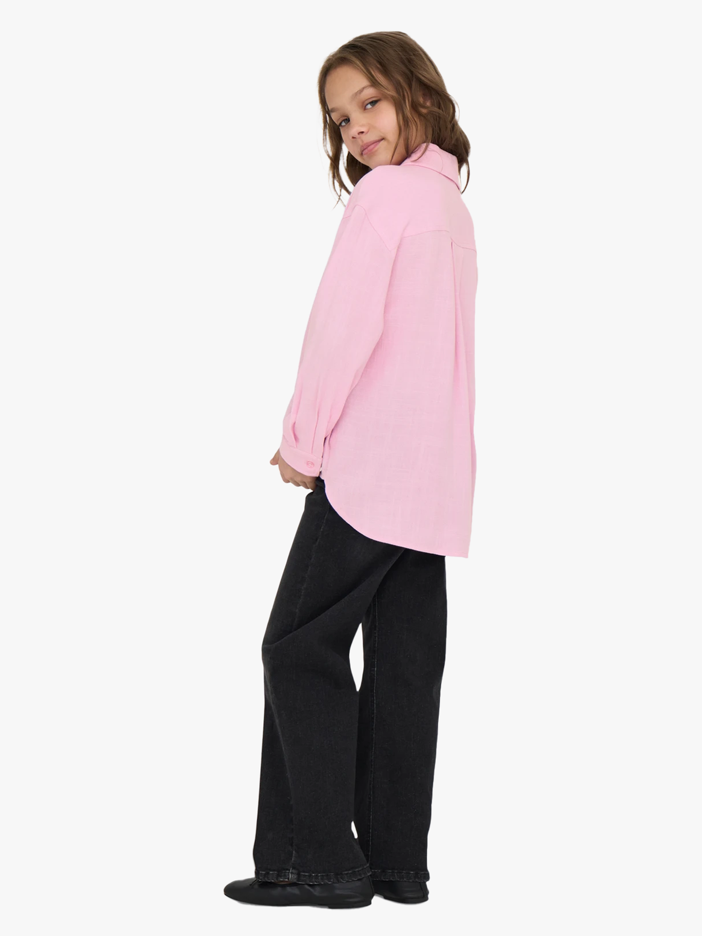 Siesta Long Sleeve Linen Blend Oversized Shirt