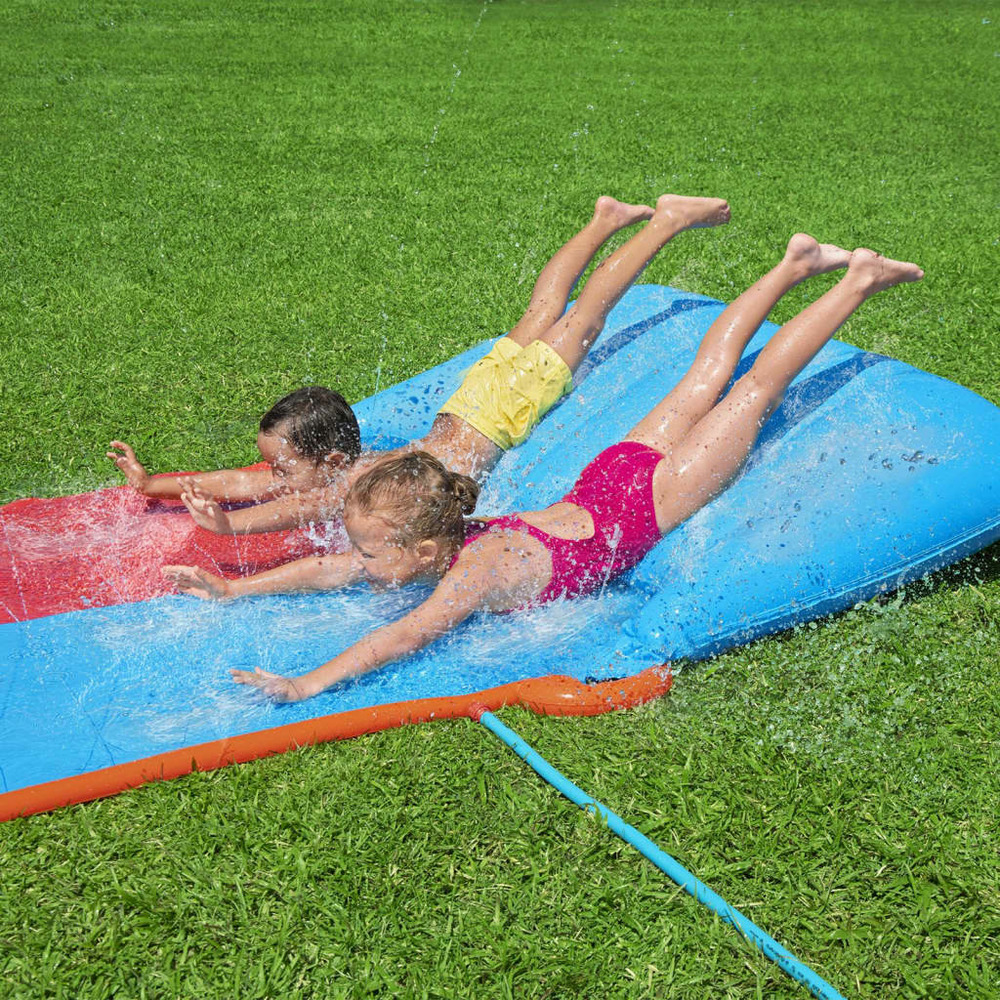 Toboggan aquatique h2ogo tsunami splash ramp toboggan double