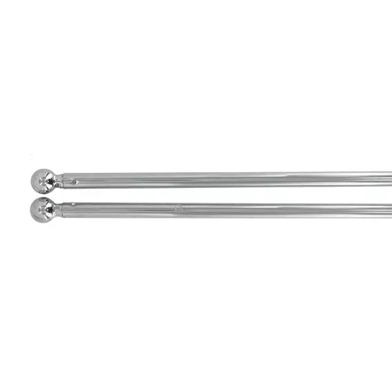 Lot de 2 tringles rondes extensibles (L80 cm) Chrome