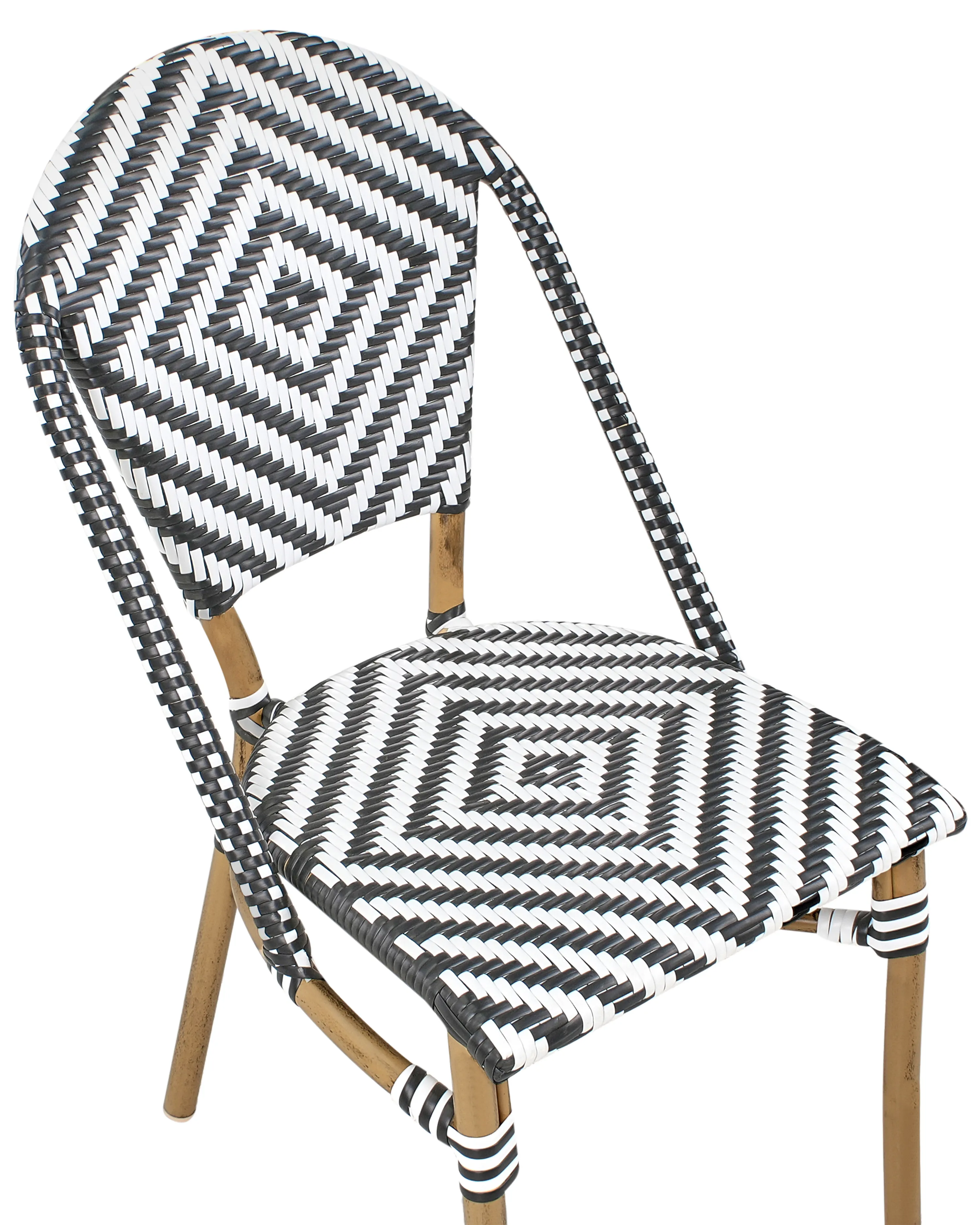 Set van 4 stoelen RIFREDDO Zwart/wit
