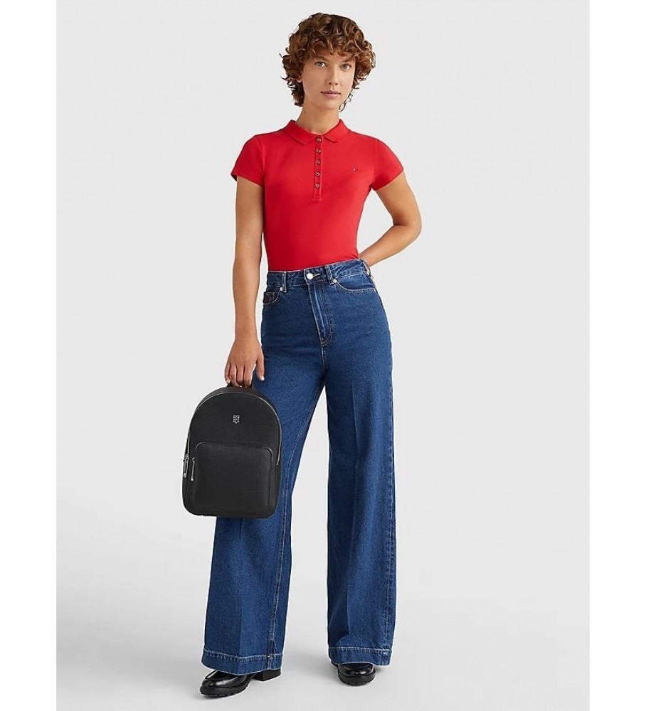 Polo Tommy Hilfiger Heritage de corte slim vermelho