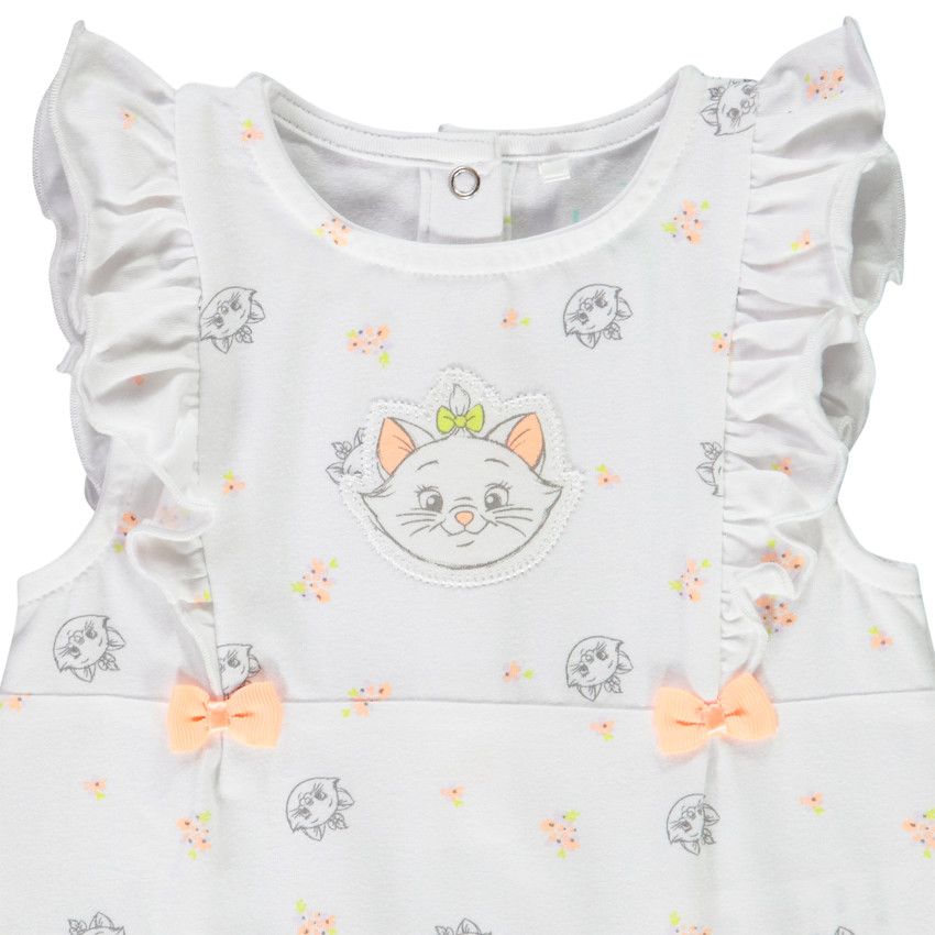 Combinaison courte en jersey imprimé Marie Disney pour bébé fille - Blanc