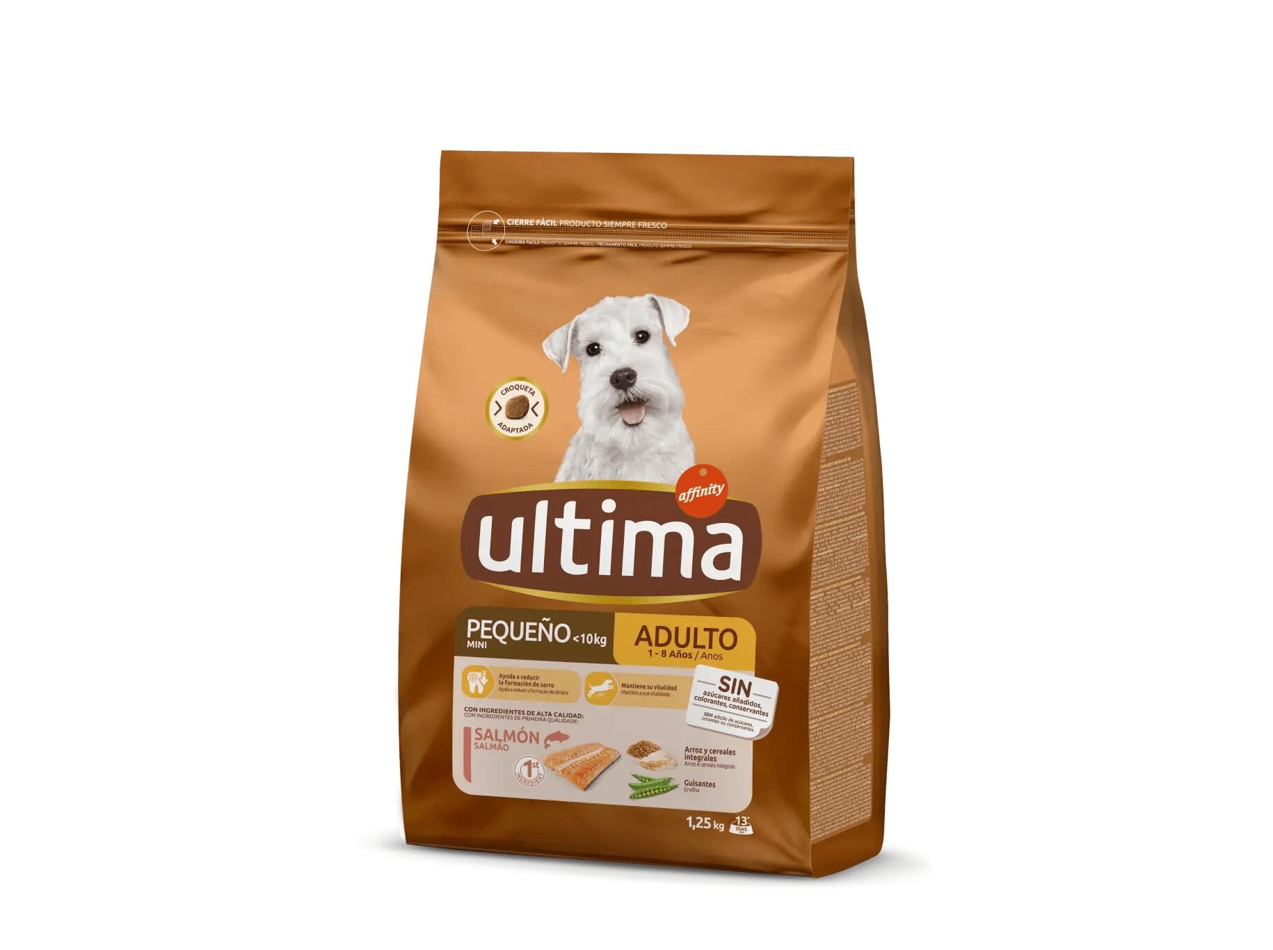 RAÇÃO PARA CÃO ULTIMA MINI SALMÃO 1.25KG