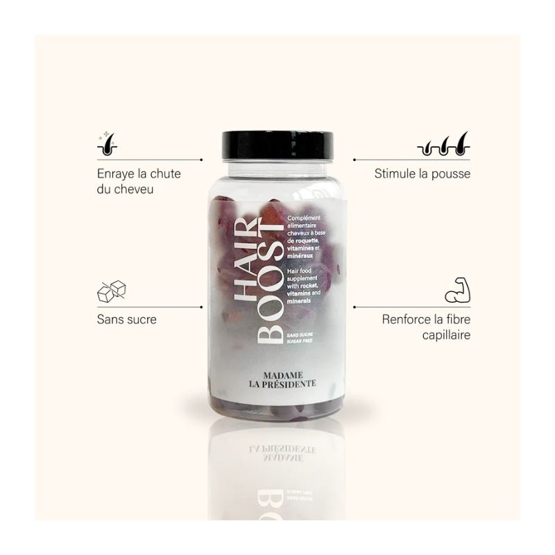 Gummies cheveux sans sucres Hair Boost Madame la Présidente