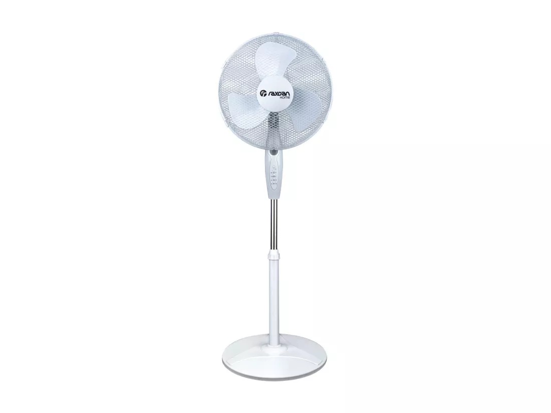 Ventilateur sur Pied Ø40cm 40W 3 Vitesses Neos Comfort Blanc avec Commande Raydan Home