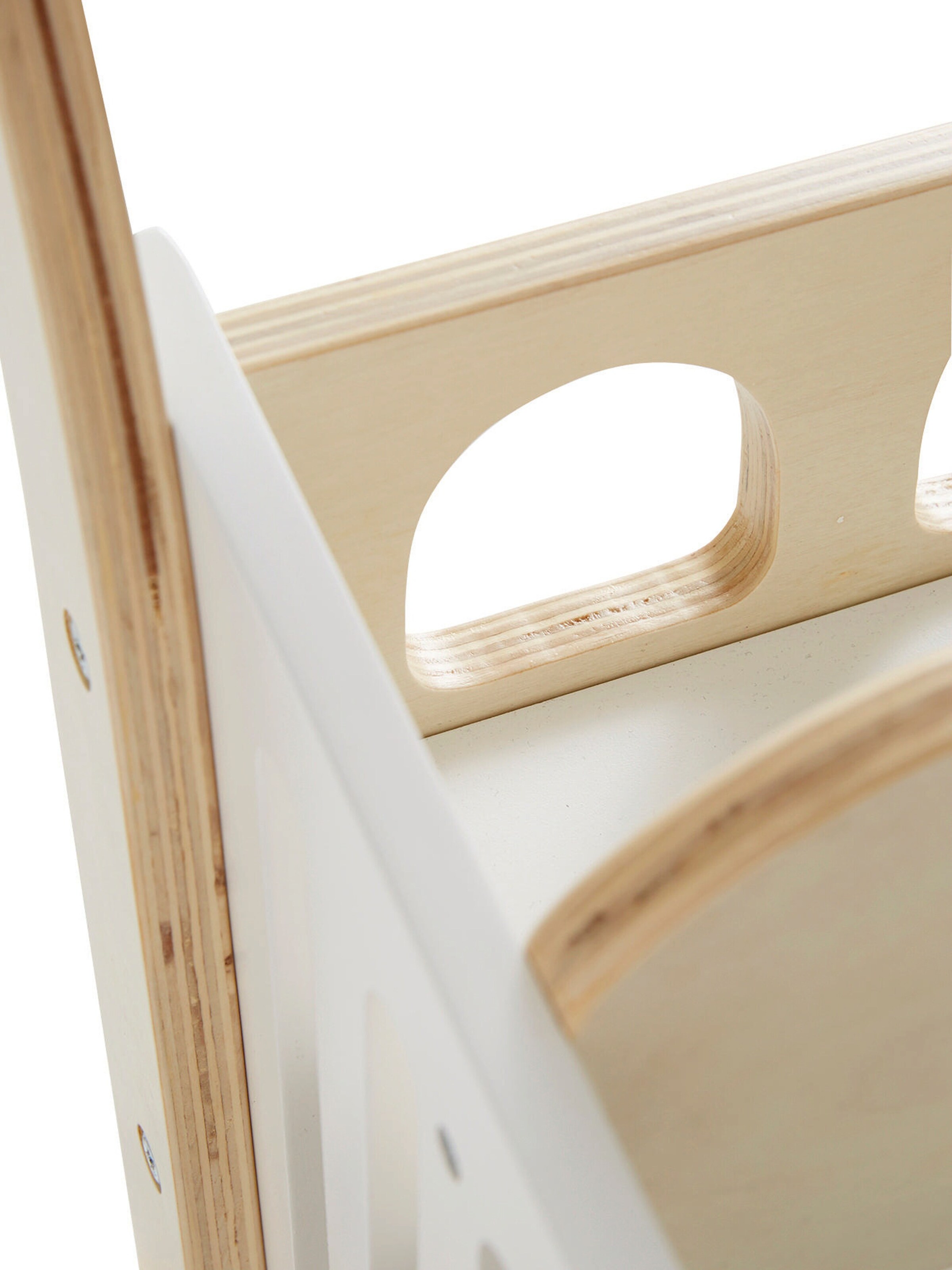 Vertbaudet Spiel-Einkaufswagen aus Holz FSC® weiß/natur