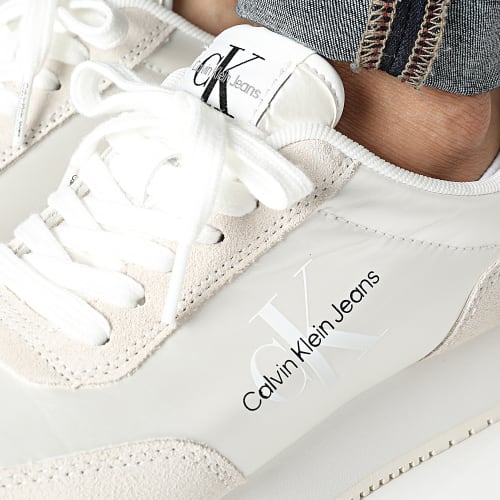 Baskets Femme Retro Runner Low Lace Up 1056 White Creamy White
