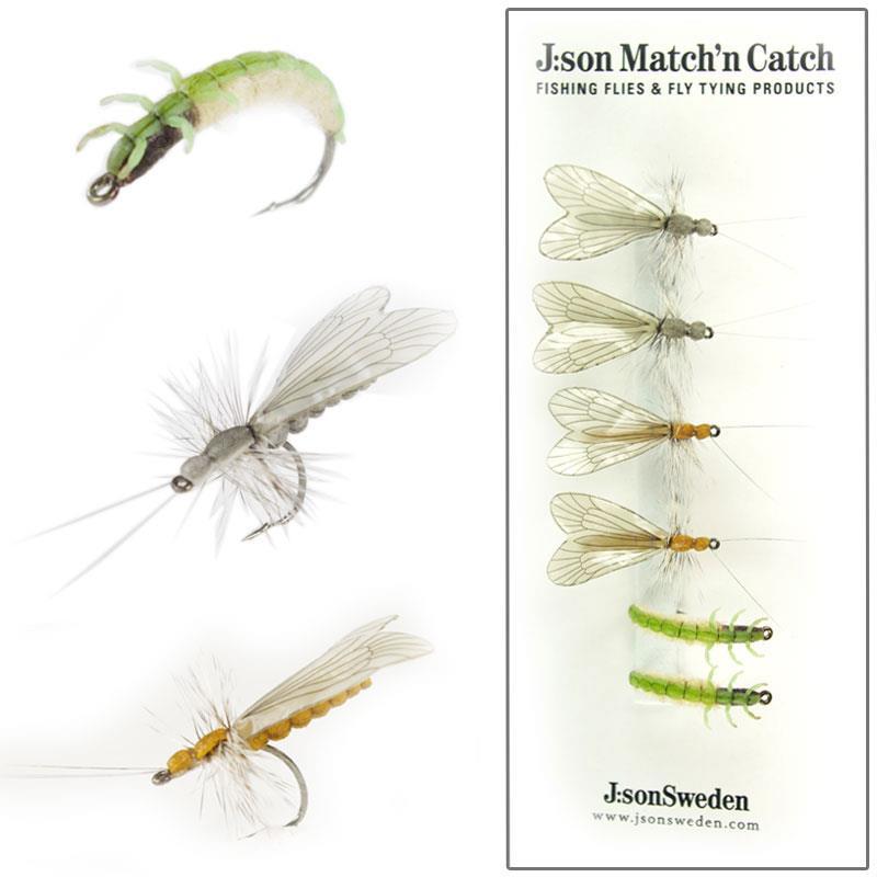 Pack De 6 Mouches J:Son Match’N Catch Caddis Large
