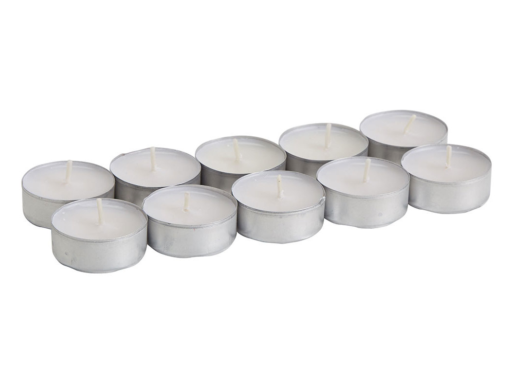 TEALIGHTS AUCHAN ESSENCIAL BRANCO 4H PACK 10 UNIDADES
