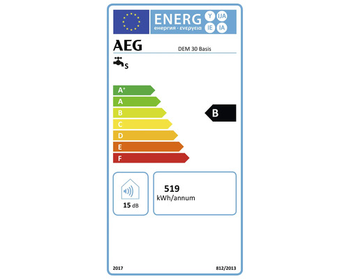 AEG DEM 30 Basic wandgemonteerde boiler, 30 liter