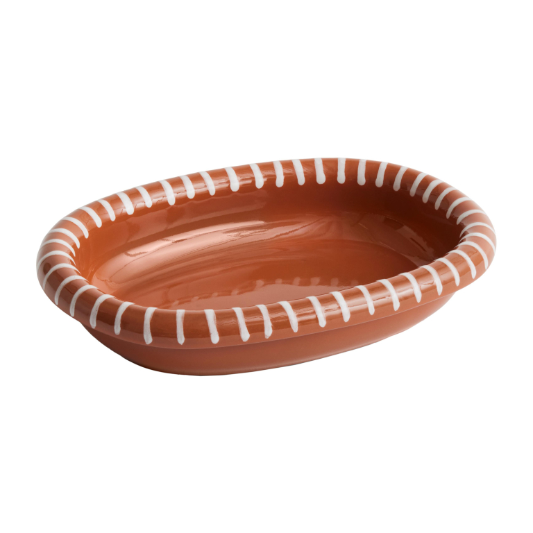 Hay Barro serveerschaal small Natural with stripes
