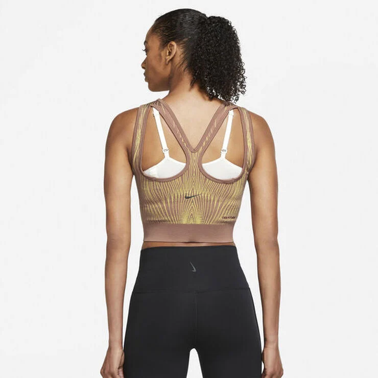 Nike Yoga Dri Fit Advance Crop Traeningstop Brun