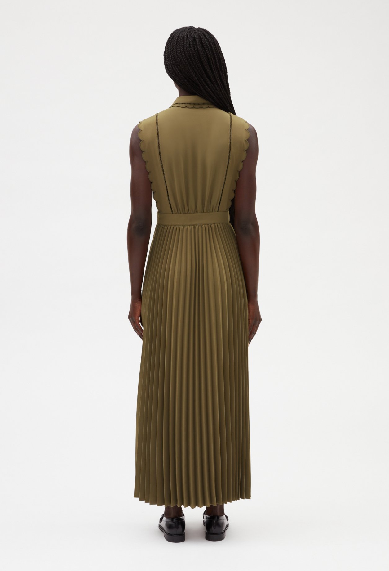 Robe longue kaki