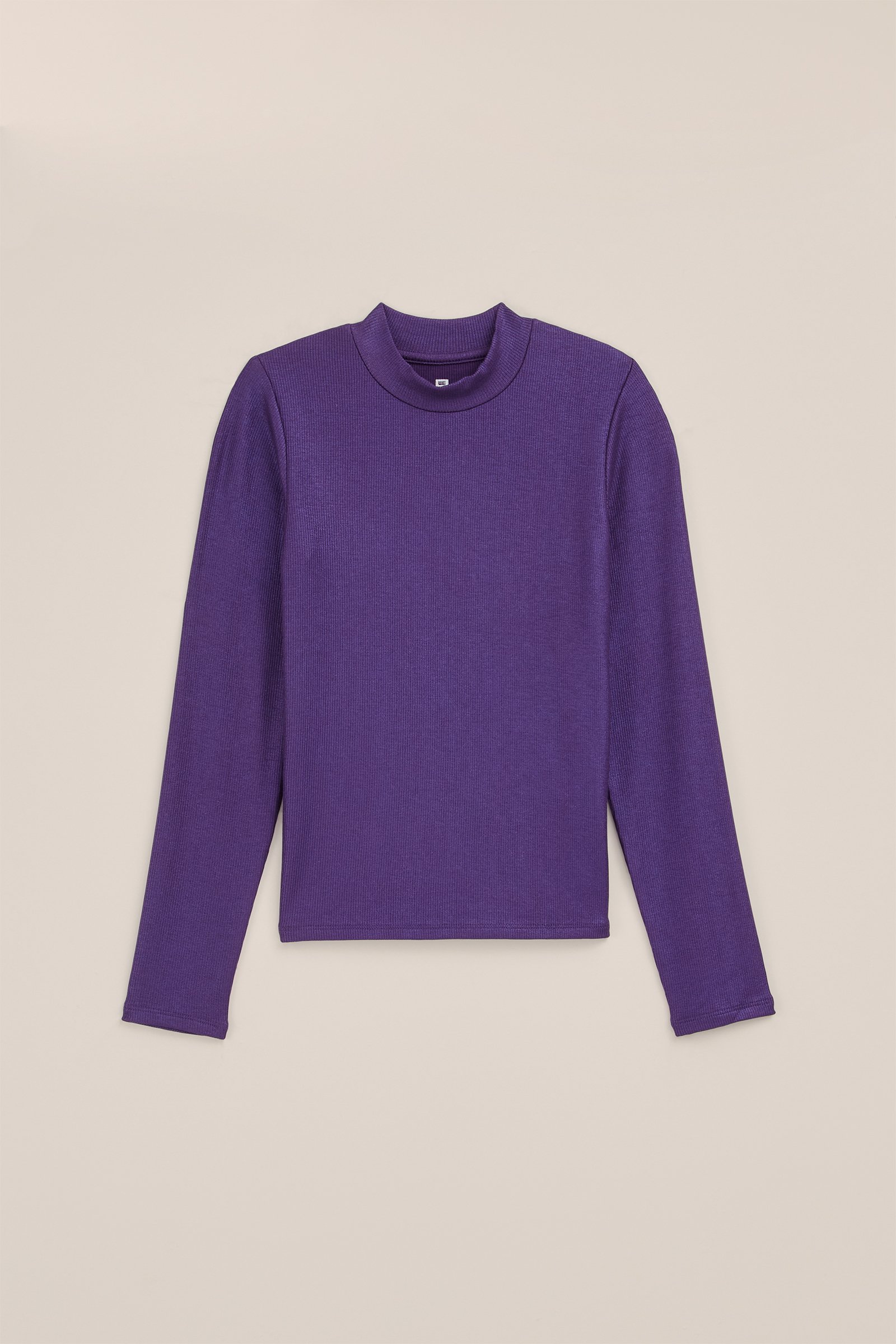 Meisjes T-shirt met metallic look WE Fashion Donkerpaars